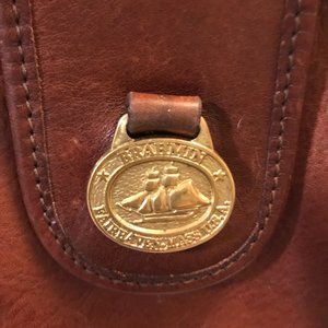 Very Early BRAHMIN Flower Handbag Cordovan Leather